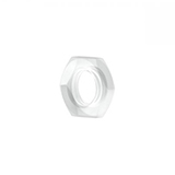 Lock Nut Flangeless Fitting - White - 10 Pack